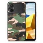 For Xiaomi POCO M5 4G Camouflage Leather Back Cover Phone Case(Green) - 1