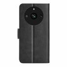 For Realme Narzo N53 / C53 Dual-side Magnetic Buckle Horizontal Flip Leather Phone Case(Black) - 3