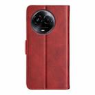 For Realme 11X Dual-side Magnetic Buckle Horizontal Flip Leather Phone Case(Red) - 3