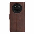 For Realme 12 Pro+ Dual-side Magnetic Buckle Horizontal Flip Leather Phone Case(Brown) - 3