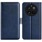 For Realme 12 Pro+ Dual-side Magnetic Buckle Horizontal Flip Leather Phone Case(Dark Blue) - 1