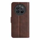 For Realme 12+ 5G Dual-side Magnetic Buckle Horizontal Flip Leather Phone Case(Brown) - 3