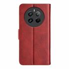 For Realme 12+ 5G Dual-side Magnetic Buckle Horizontal Flip Leather Phone Case(Red) - 3