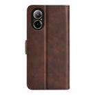 For Realme C67 5G Dual-side Magnetic Buckle Horizontal Flip Leather Phone Case(Brown) - 3