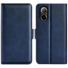 For Realme C67 5G Dual-side Magnetic Buckle Horizontal Flip Leather Phone Case(Dark Blue) - 1