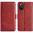 For Realme C67 5G Dual-side Magnetic Buckle Horizontal Flip Leather Phone Case(Red) - 1