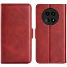 For Realme 12 5G Dual-side Magnetic Buckle Horizontal Flip Leather Phone Case(Red) - 1