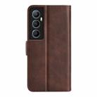 For Realme C65 4G Dual-side Magnetic Buckle Horizontal Flip Leather Phone Case(Brown) - 3