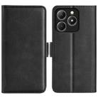 For Realme C63 Dual-side Magnetic Buckle Horizontal Flip Leather Phone Case(Black) - 1