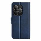 For Realme GT 6 5G Dual-side Magnetic Buckle Horizontal Flip Leather Phone Case(Dark Blue) - 3