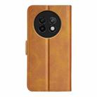 For Realme 13+ 5G Dual-side Magnetic Buckle Horizontal Flip Leather Phone Case(Yellow) - 3