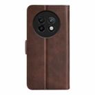 For Realme 13+ 5G Dual-side Magnetic Buckle Horizontal Flip Leather Phone Case(Brown) - 3