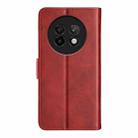 For Realme 13+ 5G Dual-side Magnetic Buckle Horizontal Flip Leather Phone Case(Red) - 3
