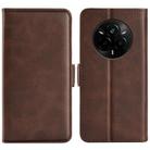 For Realme 14 Pro 5G Dual-side Magnetic Buckle Horizontal Flip Leather Phone Case(Brown) - 1