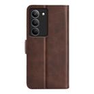 For Realme 14X 4G Dual-side Magnetic Buckle Horizontal Flip Leather Phone Case(Brown) - 3