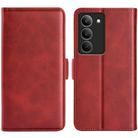 For Realme 14X 4G Dual-side Magnetic Buckle Horizontal Flip Leather Phone Case(Red) - 1