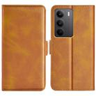 For Realme C75 Dual-side Magnetic Buckle Horizontal Flip Leather Phone Case(Yellow) - 1