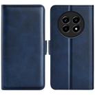For Realme 13 Pro 5G Dual-side Magnetic Buckle Horizontal Flip Leather Phone Case(Dark Blue) - 1