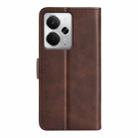 For Realme 14 5G Dual-side Magnetic Buckle Horizontal Flip Leather Phone Case(Brown) - 3