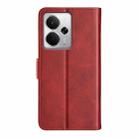 For Realme 14 5G Dual-side Magnetic Buckle Horizontal Flip Leather Phone Case(Red) - 3