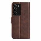 For Realme C71 4G Dual-side Magnetic Buckle Horizontal Flip Leather Phone Case(Brown) - 3