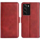 For Realme C71 4G Dual-side Magnetic Buckle Horizontal Flip Leather Phone Case(Red) - 1