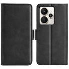 For Realme 15 5G / 15 Pro 5G Dual-side Magnetic Buckle Horizontal Flip Leather Phone Case(Black) - 1
