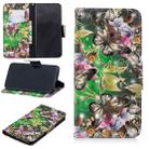 3D Colored Drawing Pattern Horizontal Flip Leather Case for Samsung Galaxy A10e, with Holder & Card Slots & Wallet(Green Butterfly) - 1