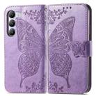 For vivo V40 SE Butterfly Love Flower Embossed Leather Phone Case(Lavender) - 2