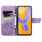 For vivo V40 SE Butterfly Love Flower Embossed Leather Phone Case(Lavender) - 3