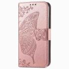 For vivo Y100 5G IDN Butterfly Love Flower Embossed Leather Phone Case(Rose Gold) - 2