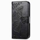 For vivo Y100 5G IDN Butterfly Love Flower Embossed Leather Phone Case(Black) - 2
