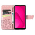 For vivo Y37 Butterfly Love Flower Embossed Leather Phone Case(Rose Gold) - 3