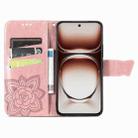 For vivo Y300 Pro Butterfly Love Flower Embossed Leather Phone Case(Rose Gold) - 3