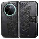 For vivo Y300 Pro Butterfly Love Flower Embossed Leather Phone Case(Black) - 2