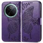 For vivo Y300 Pro Butterfly Love Flower Embossed Leather Phone Case(Purple) - 2