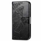 For Motorola Moto Edge 50 Fusion Butterfly Love Flower Embossed Leather Phone Case(Black) - 2