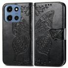For Motorola Moto G 2025 Butterfly Love Flower Embossed Leather Phone Case(Black) - 2