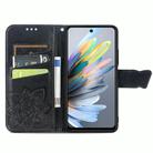 For Motorola Moto G 2025 Butterfly Love Flower Embossed Leather Phone Case(Black) - 3