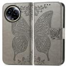 For Realme 11 5G Butterfly Love Flower Embossed Leather Phone Case(Gray) - 2