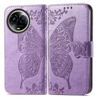 For Realme 11 5G Butterfly Love Flower Embossed Leather Phone Case(Lavender) - 2