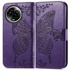 For Realme 11 5G Butterfly Love Flower Embossed Leather Phone Case(Purple) - 2