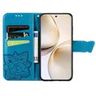 For Realme 14 Pro Butterfly Love Flower Embossed Leather Phone Case(Blue) - 3