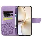 For Realme 14 Pro+ Butterfly Love Flower Embossed Leather Phone Case(Lavender) - 3