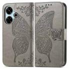 For Xiaomi Redmi 13 4G Butterfly Love Flower Embossed Leather Phone Case(Gray) - 2