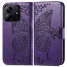 For Xiaomi Redmi Note 14 5G Butterfly Love Flower Embossed Leather Phone Case(Purple) - 2