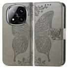 For Xiaomi Redmi Note 14 Pro 5G Butterfly Love Flower Embossed Leather Phone Case(Gray) - 2