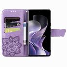 For Xiaomi Redmi Note 14 Pro 5G Butterfly Love Flower Embossed Leather Phone Case(Lavender) - 3