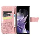 For Xiaomi Redmi Note 14 Pro+ 5G Butterfly Love Flower Embossed Leather Phone Case(Rose Gold) - 3