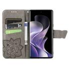 For Xiaomi Redmi Note 14 Pro+ 5G Butterfly Love Flower Embossed Leather Phone Case(Gray) - 3